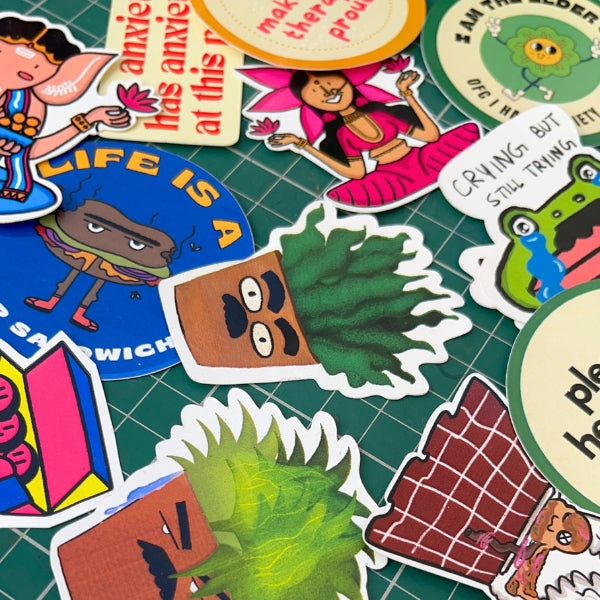 calm the fuck down sticker