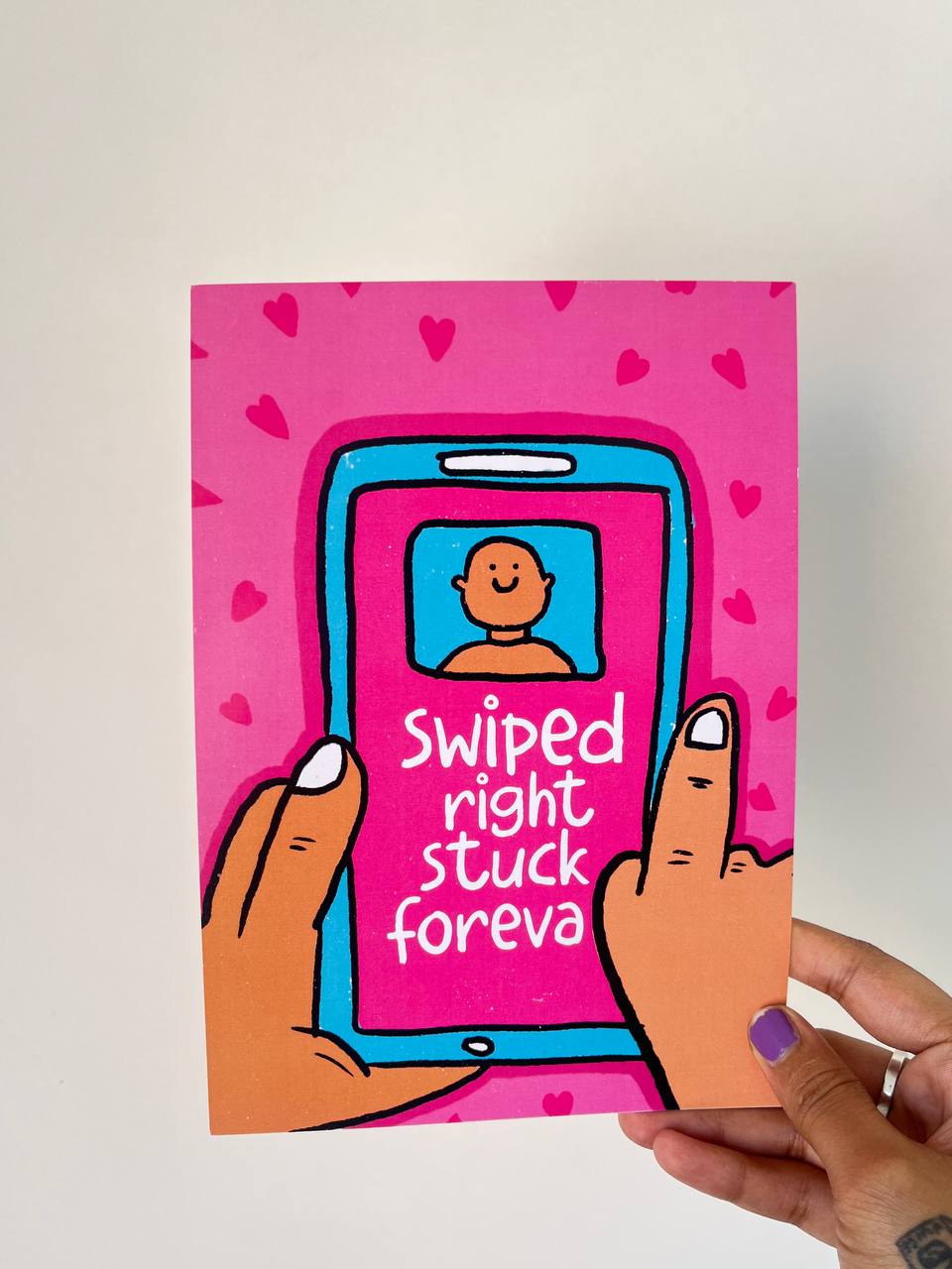 Swiped right stuck forever card