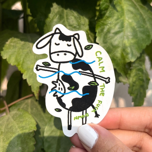 calm the fuck down sticker