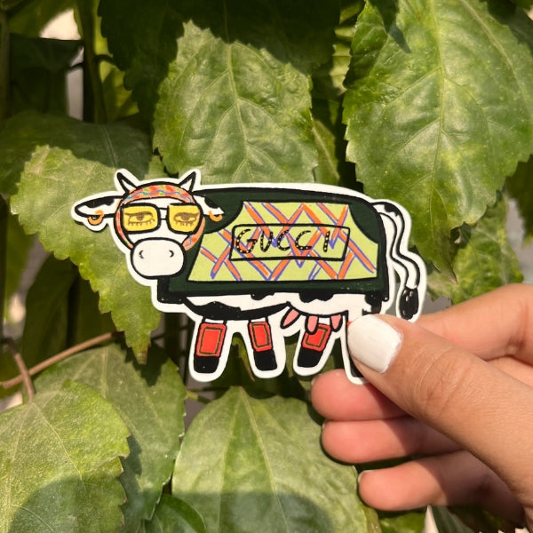 gucci cow sticker