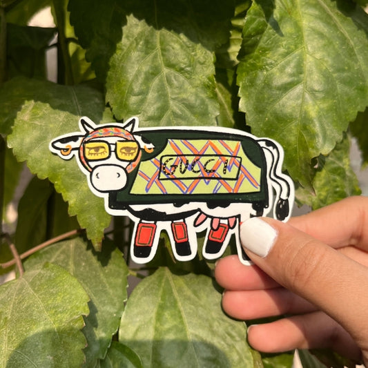 gucci cow sticker